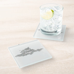 Einfaches, elegantes, individuelles Logo Glasuntersetzer
