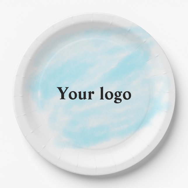 Einfaches, elegantes, individuelles Logo Pappteller (Vorderseite)