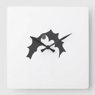 Einfaches, elegantes, individuelles Logo Quadratische Wanduhr