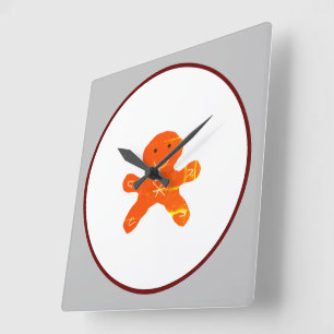 Einfaches, elegantes, individuelles Logo Quadratische Wanduhr