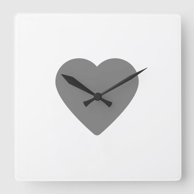 Einfaches, elegantes, individuelles Logo Quadratische Wanduhr (Vorderseite)