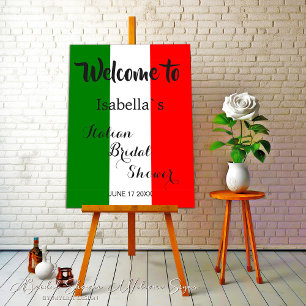 Einfaches Elegantes Italienisches Willkommensschil Poster