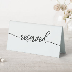 Einfaches, elegantes Kalligrafie Reserviert-Tischs Tischaufsteller