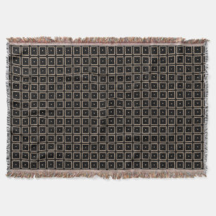 Einfaches elegantes klassisches Schwarz-Creamy-Wei Decke