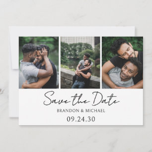 Einfaches Elegantes LGBTQ-Foto-Skript Save The Date