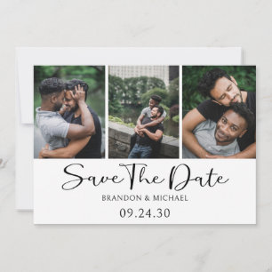 Einfaches Elegantes LGBTQ-Foto-Skript Save The Date