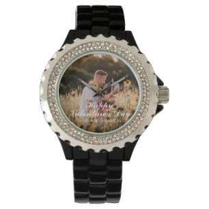 Einfaches elegantes Liebe-Valentinstag-Foto Armbanduhr
