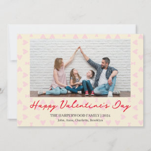 Einfaches elegantes Liebe-Valentinstag Foto Feiertagskarte
