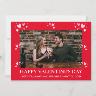 Einfaches elegantes Liebe-Valentinstag-Foto Feiertagskarte