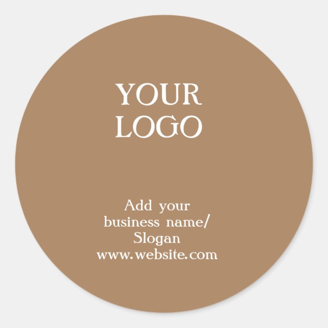 Einfaches, elegantes Logo für das Unternehmen Runder Aufkleber (Vorderseite)