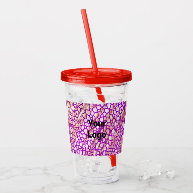 Einfaches, elegantes Logo hier Acryltrinkbecher (Vorderseite Ice)