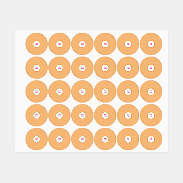 Einfaches, elegantes Logo hier Etiketten (Blatt)