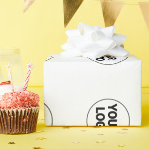 Einfaches, elegantes Logo hier Geschenkpapier