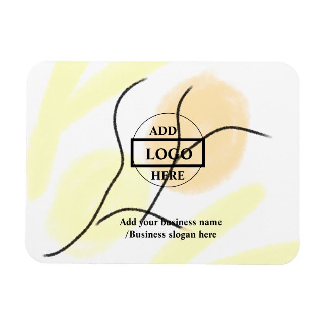 Einfaches, elegantes Logo hier Magnet (Horizontal)