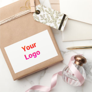 Einfaches, elegantes Logo hier Rechteckiger Aufkleber