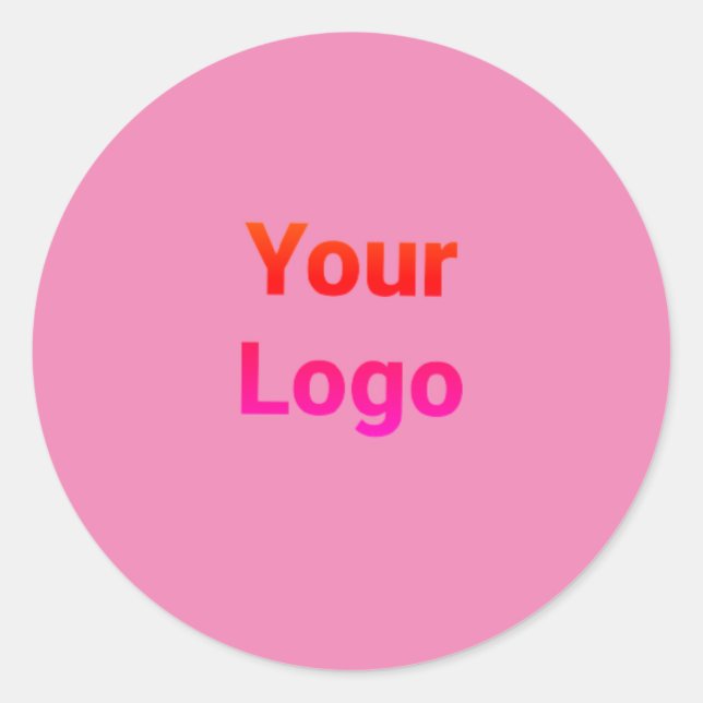 Einfaches, elegantes Logo hier Runder Aufkleber (Vorderseite)