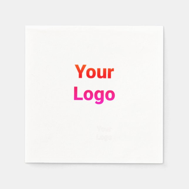 Einfaches, elegantes Logo hier Serviette (Vorderseite)