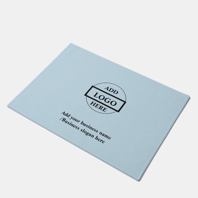 Einfaches elegantes Logo hier    Unternehmen Fußmatte (Schrägansicht)