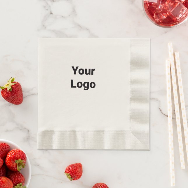 Einfaches, elegantes Logo hier, wo Servietten (Beispiel)