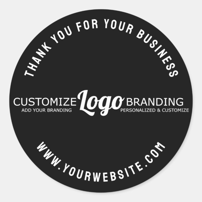 Einfaches, elegantes Minimal Business Company Logo Runder Aufkleber (Vorderseite)