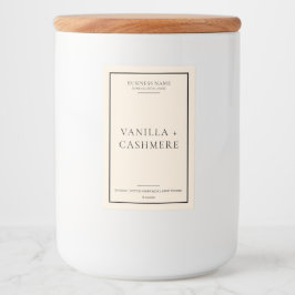Einfaches Elegantes Minimal Candle Label Lebensmitteletikett