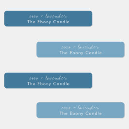 Einfaches elegantes Minimal Dusky Blue Candle Labe Etiketten
