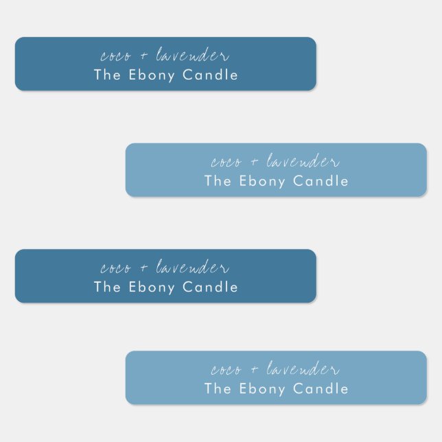 Einfaches elegantes Minimal Dusky Blue Candle Labe Etiketten (Gruppe)