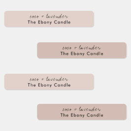 Einfaches elegantes Minimal Dusky Blush-Label Etiketten