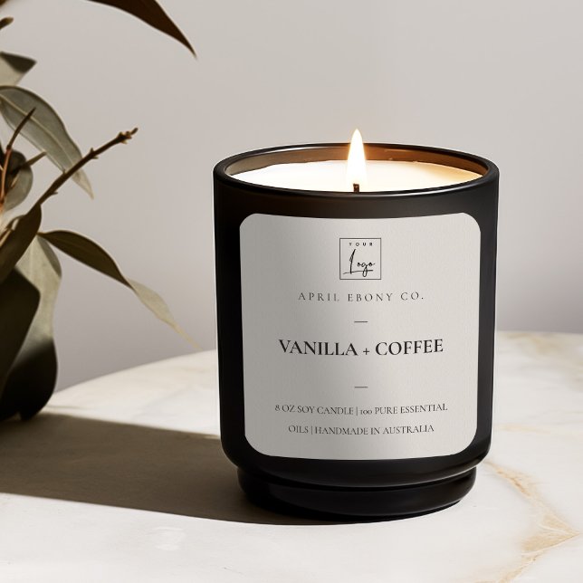 EINFACHES ELEGANTES MINIMAL MODERNES DUSKY WHITE L QUADRATISCHER AUFKLEBER (Von Creator hochgeladen)