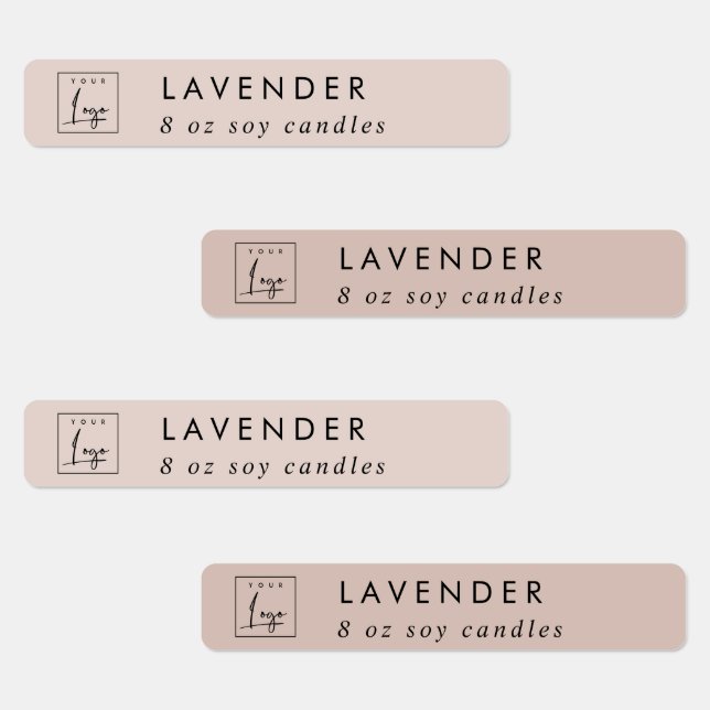 Einfaches elegantes, minimales Blush-Logo-Label Etiketten (Gruppe)
