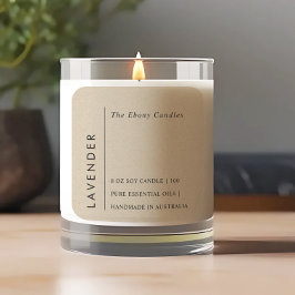 Einfaches elegantes minimales Rustikales Kraftkamp Quadratischer Aufkleber