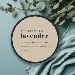 Einfaches elegantes minimales Rustikales Kraftkamp Runder Aufkleber