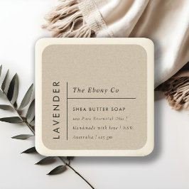 Einfaches elegantes minimales Rustikales Kraftseif Quadratischer Aufkleber