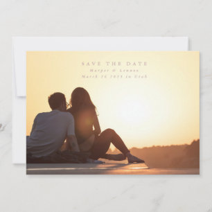 Einfaches Elegantes Minimalismus Rosa Foto Save The Date