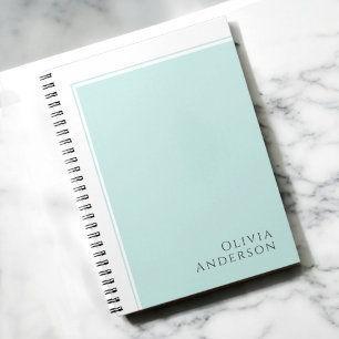 Einfaches Elegantes Minimalistisches Aqua-Farbfeld Notizblock