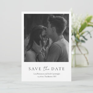 Einfaches elegantes Minimalistisches Foto Moderne  Save The Date