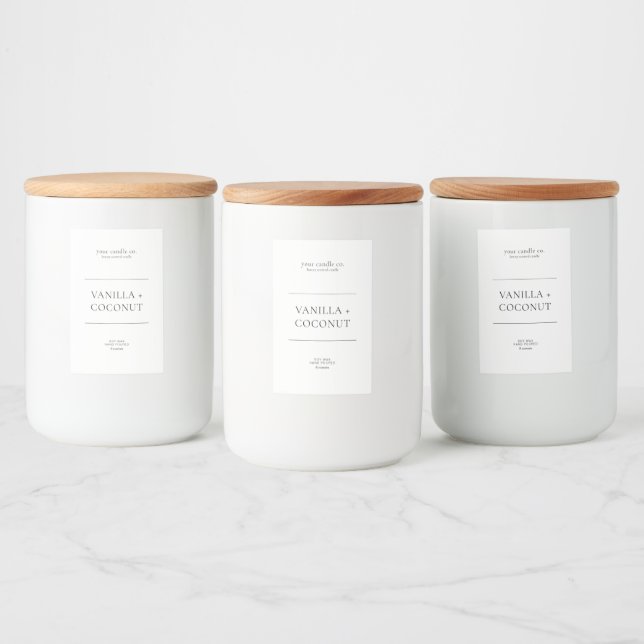 Einfaches elegantes Minimalistisches Kerzensiegel Lebensmitteletikett (Flaschen)
