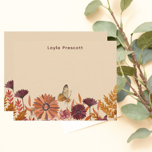 Einfaches elegantes Minimalistisches Monogramm Mitteilungskarte