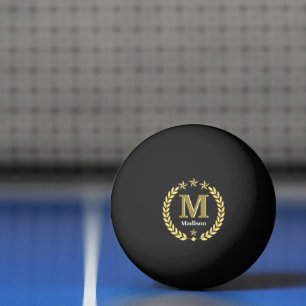 Einfaches elegantes Minimalistisches Monogramm Tischtennisball