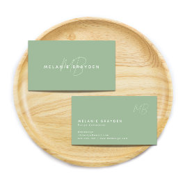 Einfaches elegantes Minimalistisches Monogramm Visitenkarte