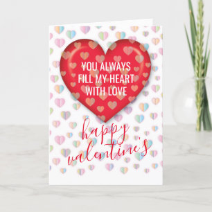 Einfaches Elegantes Minimalistisches Valentinsdesi Feiertagskarte