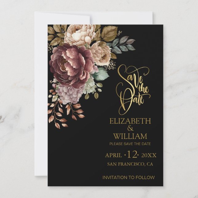 Einfaches elegantes modernes Foto Hochzeit rettet  Einladung (Vorderseite)