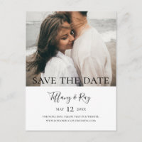Einfaches Elegantes Modernes Foto Save the Date Po