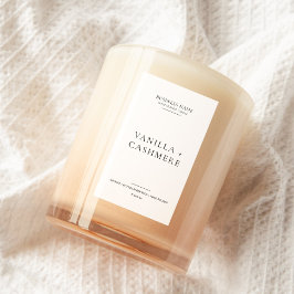 Einfaches elegantes, modernes Minimal Candle Label Lebensmitteletikett