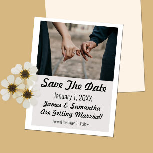 Einfaches Elegantes Modernes Paar-Foto Save The Date