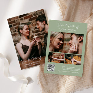 Einfaches elegantes, modernes, umweltfreundliches save the date