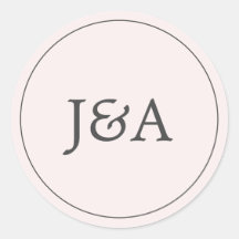 Einfaches elegantes Monogramm Rosa Rosa-Umschlag A