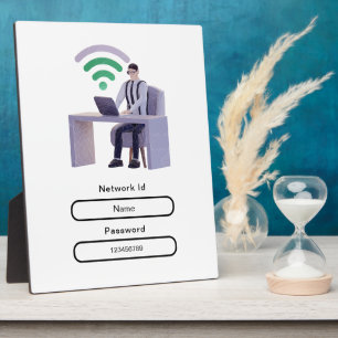 Einfaches elegantes Personalisiertes WLAN-Netzwerk Fotoplatte