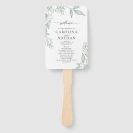 Einfaches elegantes Programm für grüne Hochzeiten Fächer