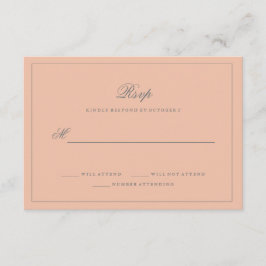 Einfaches elegantes Rosa-Hochzeit-RSVP RSVP Karte